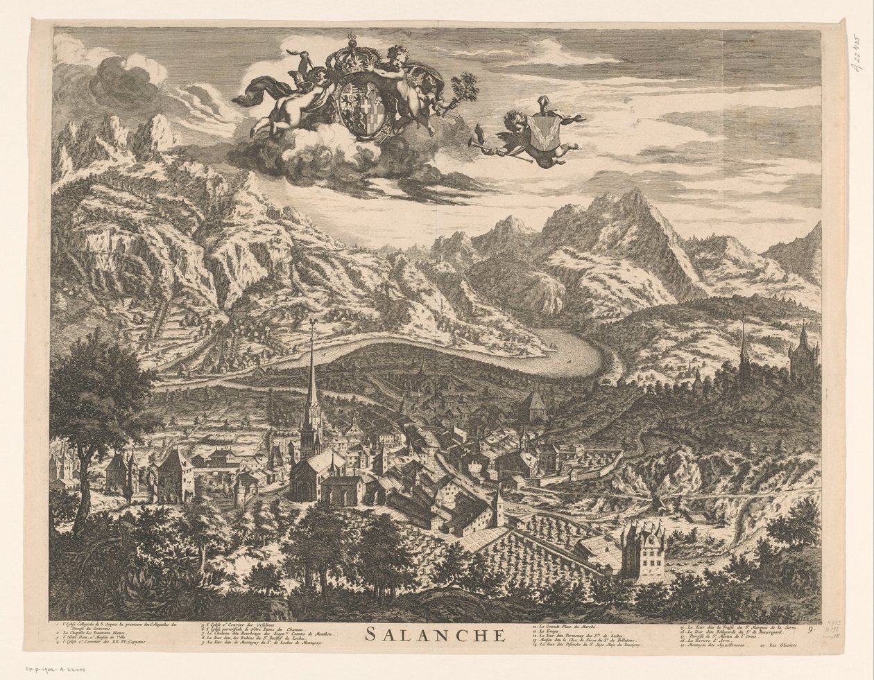 Veduta di Sallanches da Johannes de Ram