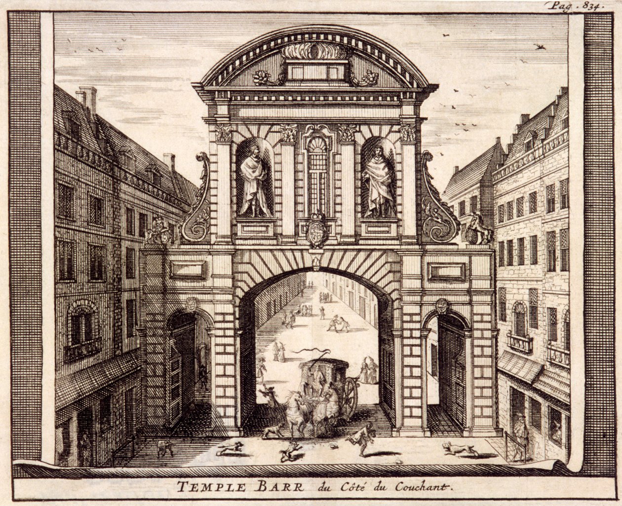 Temple Bar, Londra, c1700 da Johannes de Ram