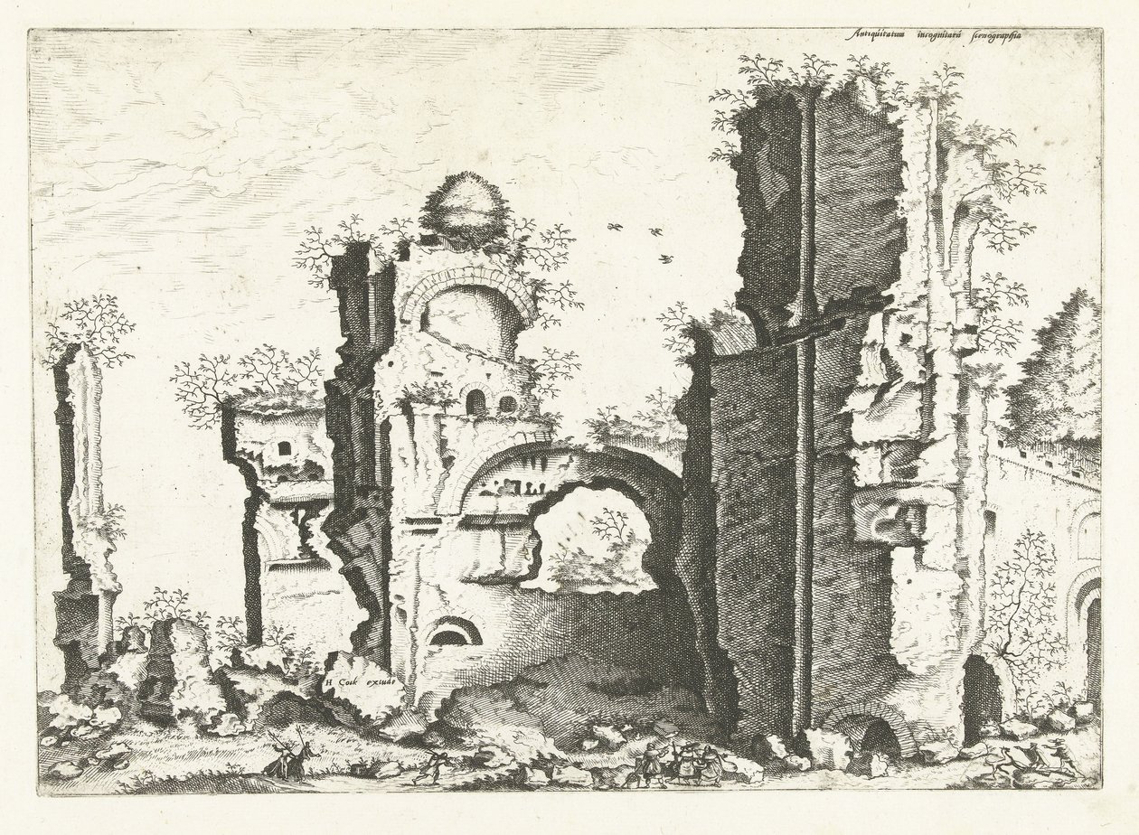 Veduta di rovine, probabilmente le Terme di Caracalla da Johannes of Lucas van Doetechum (attributed to)
