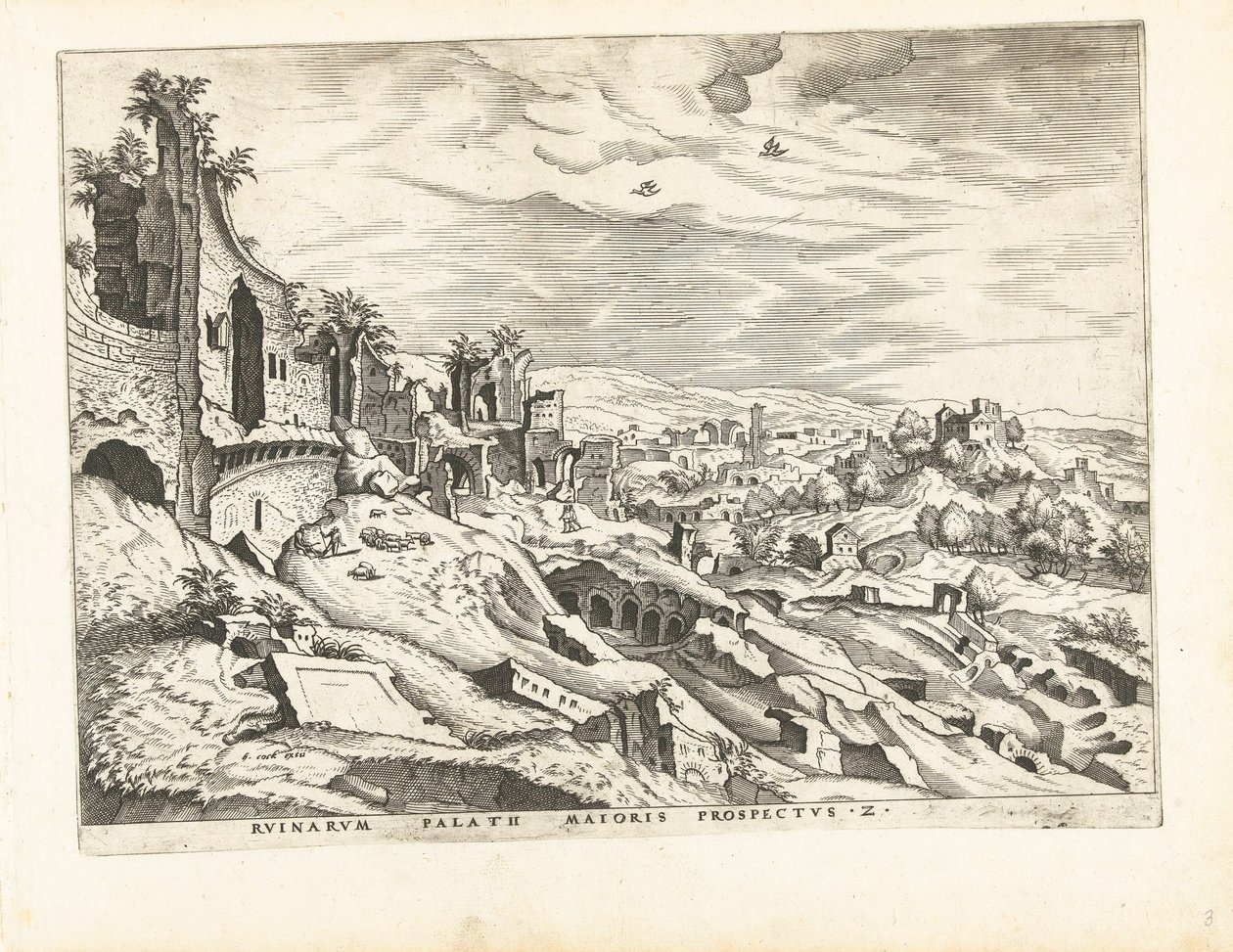 Seconda vista sul Palatino a Roma da Johannes of Lucas van Doetechum (attributed to)