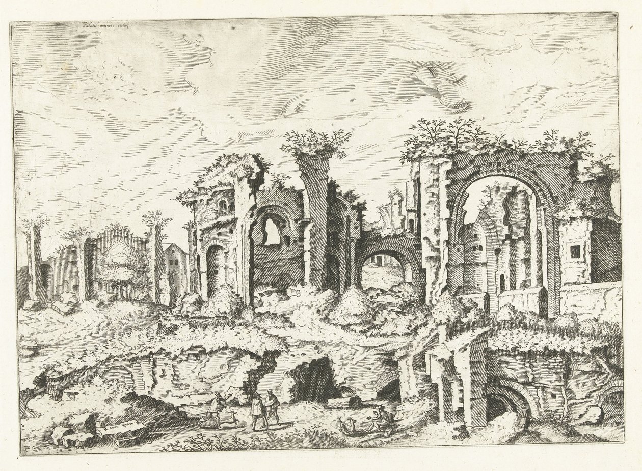 Quarta vista delle rovine sul Palatino da Johannes of Lucas van Doetechum (attributed to)