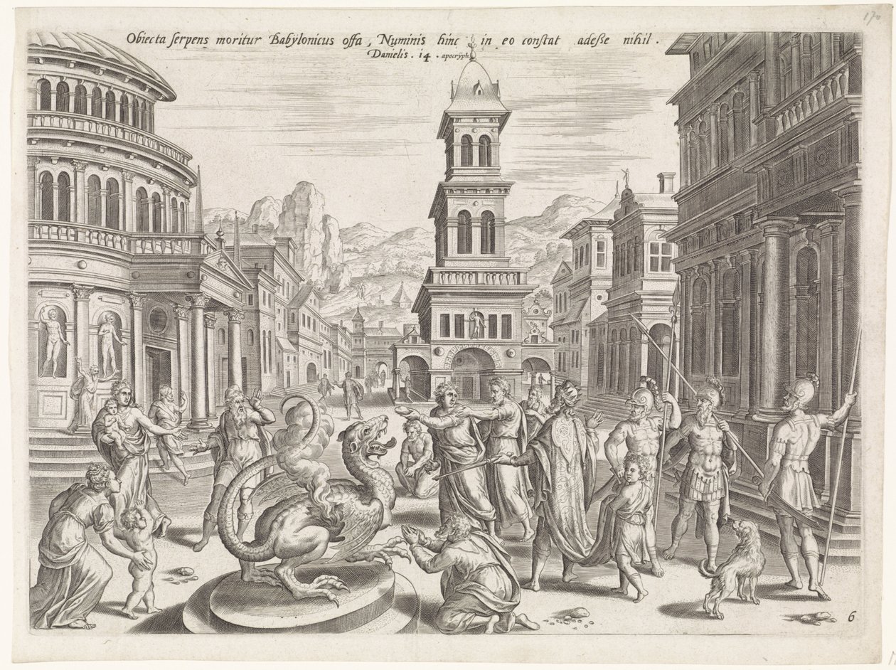 Daniele e il drago da Johannes of Lucas van Doetechum