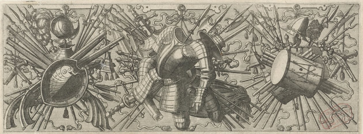 Friso con un tamburo doppio da Johannes of Lucas van Doetechum