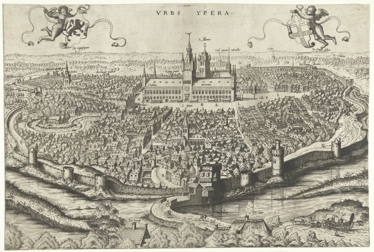 Veduta di Ypres da Johannes of Lucas van Doetechum