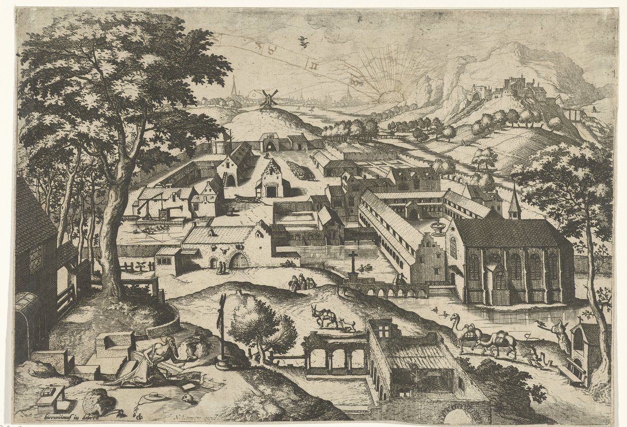 Paesaggio con San Girolamo da Johannes of Lucas van Doetechum