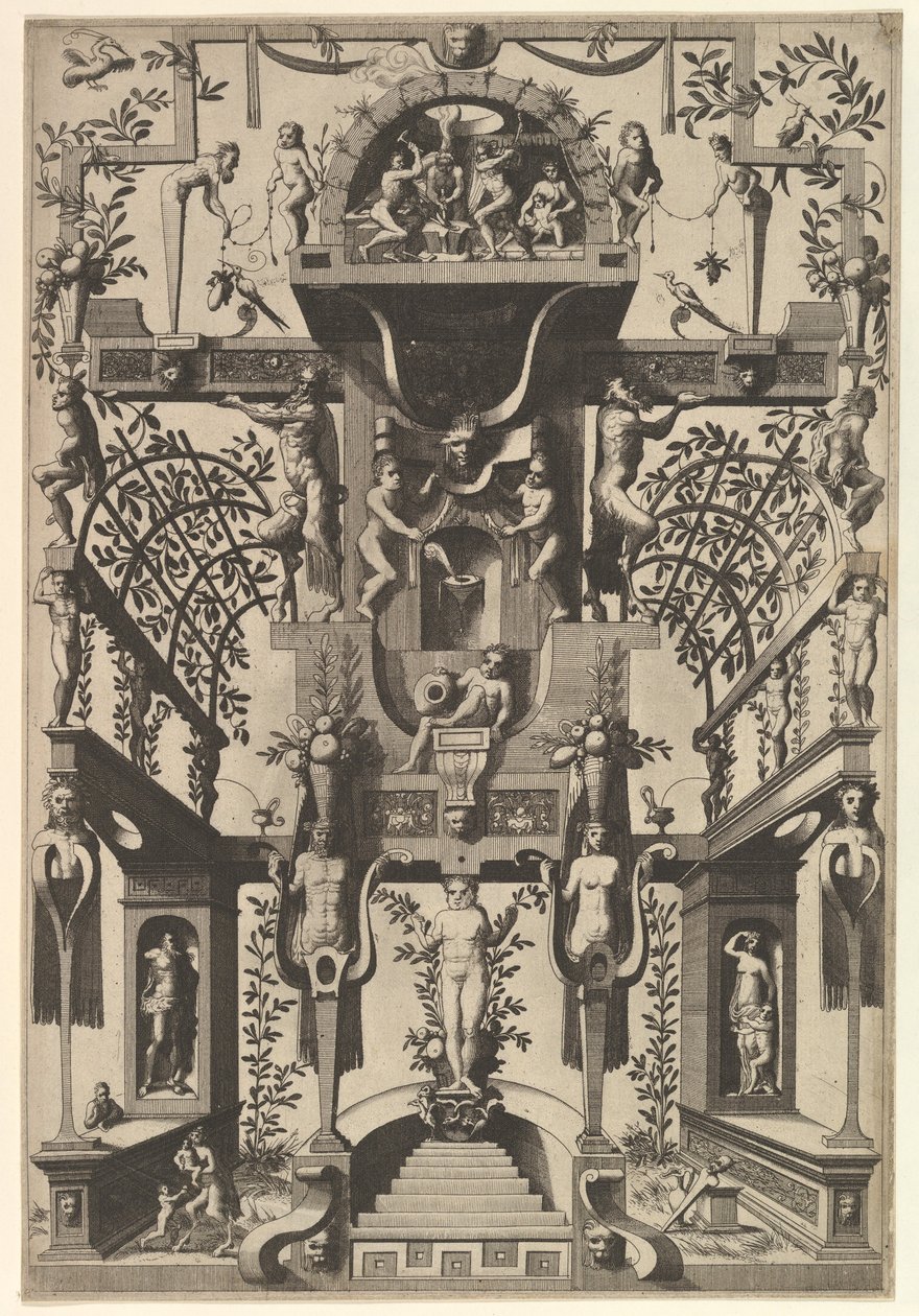 Decorazione grottesca moderna, 1557 da Johannes van Doetecum I