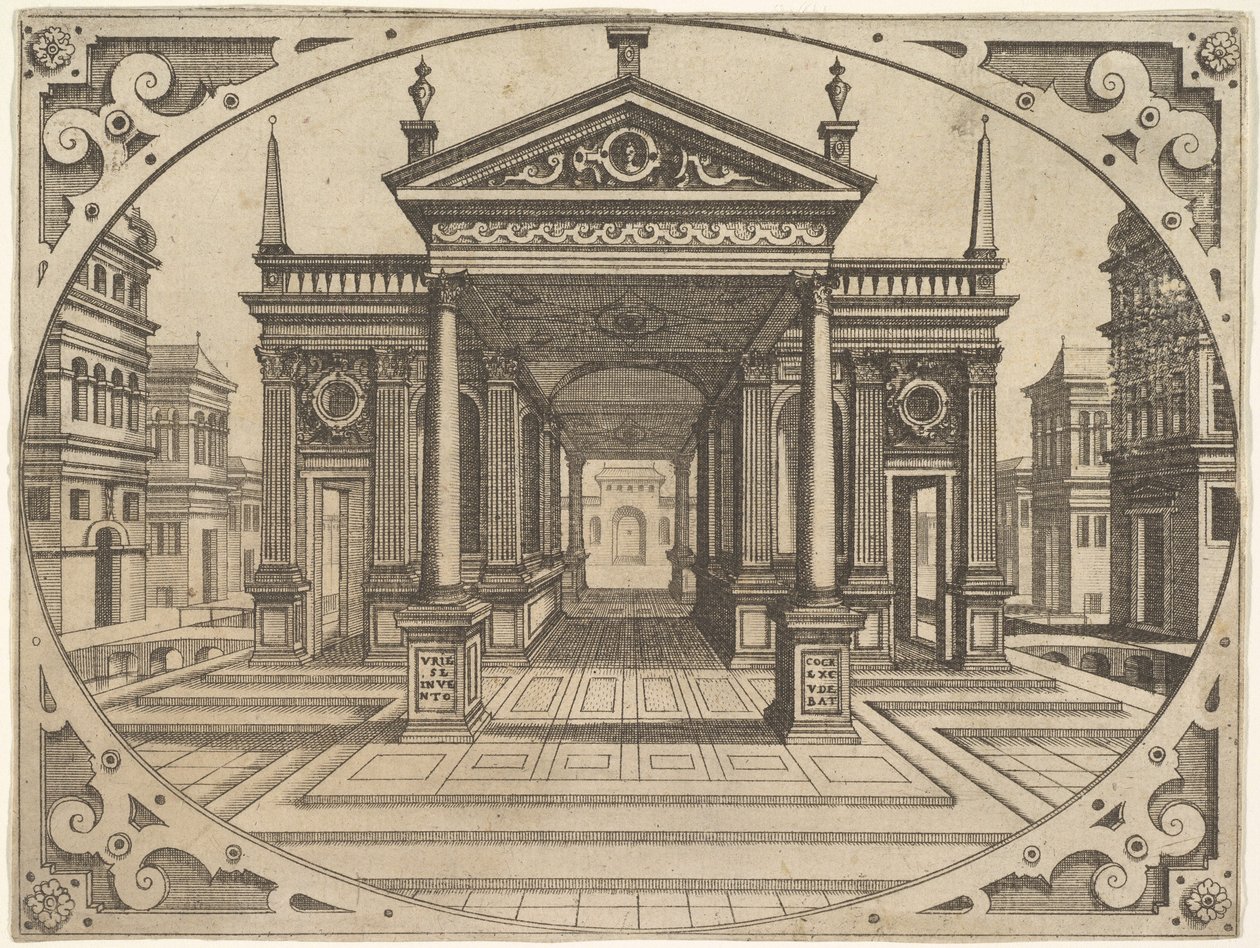 Piatto da Scenographiae da Johannes van Doetecum I
