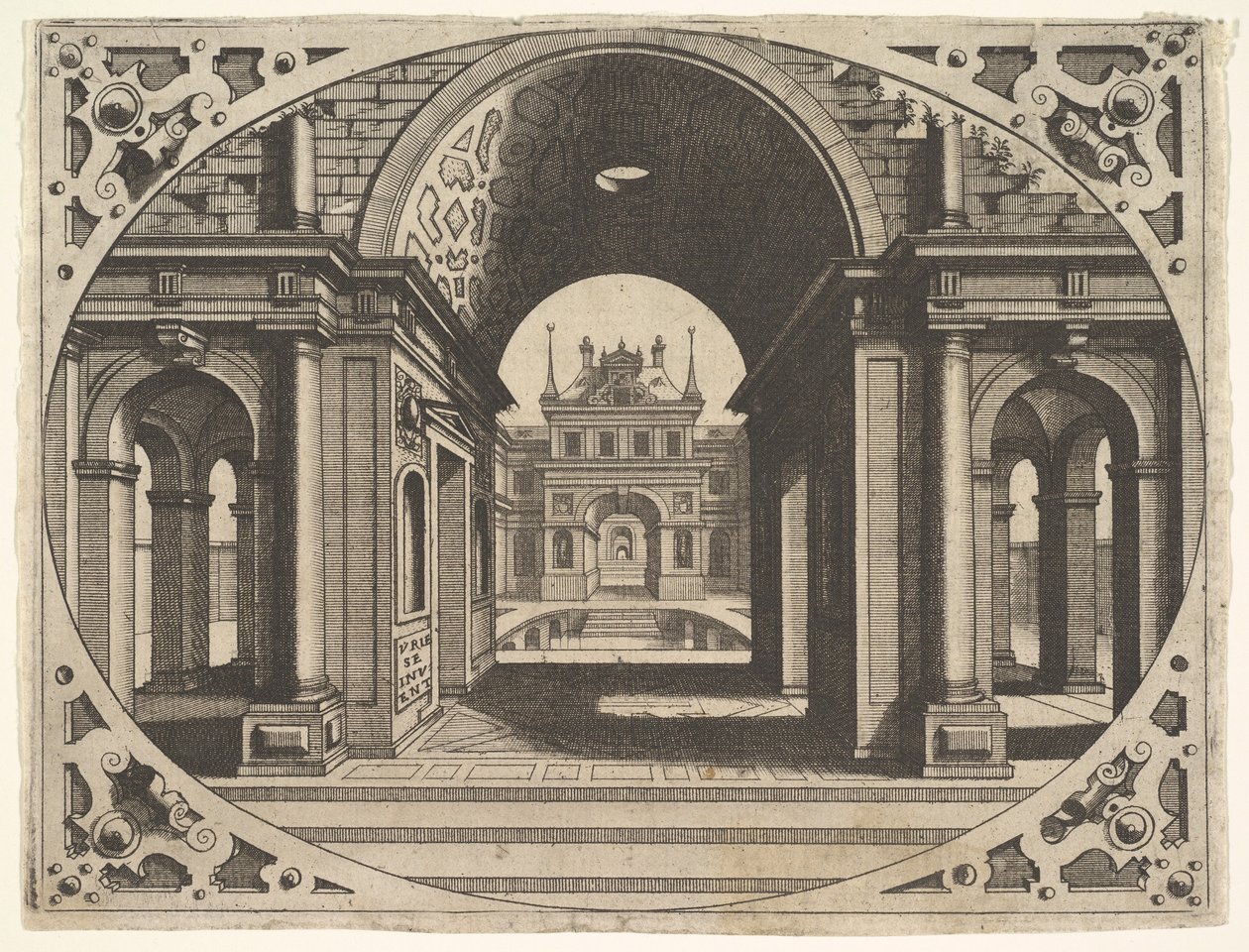 Piatto da Varie Architecture da Johannes van Doetecum I
