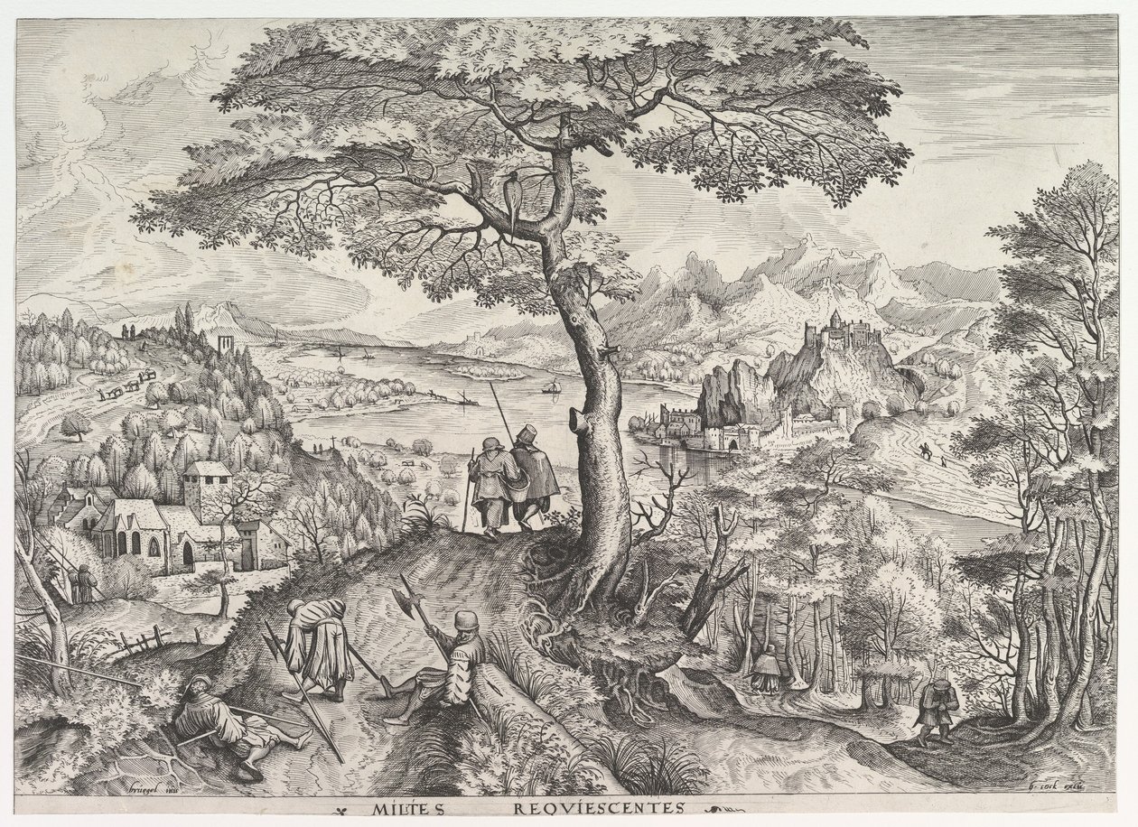 Soldati a riposo da Johannes van Doetecum I