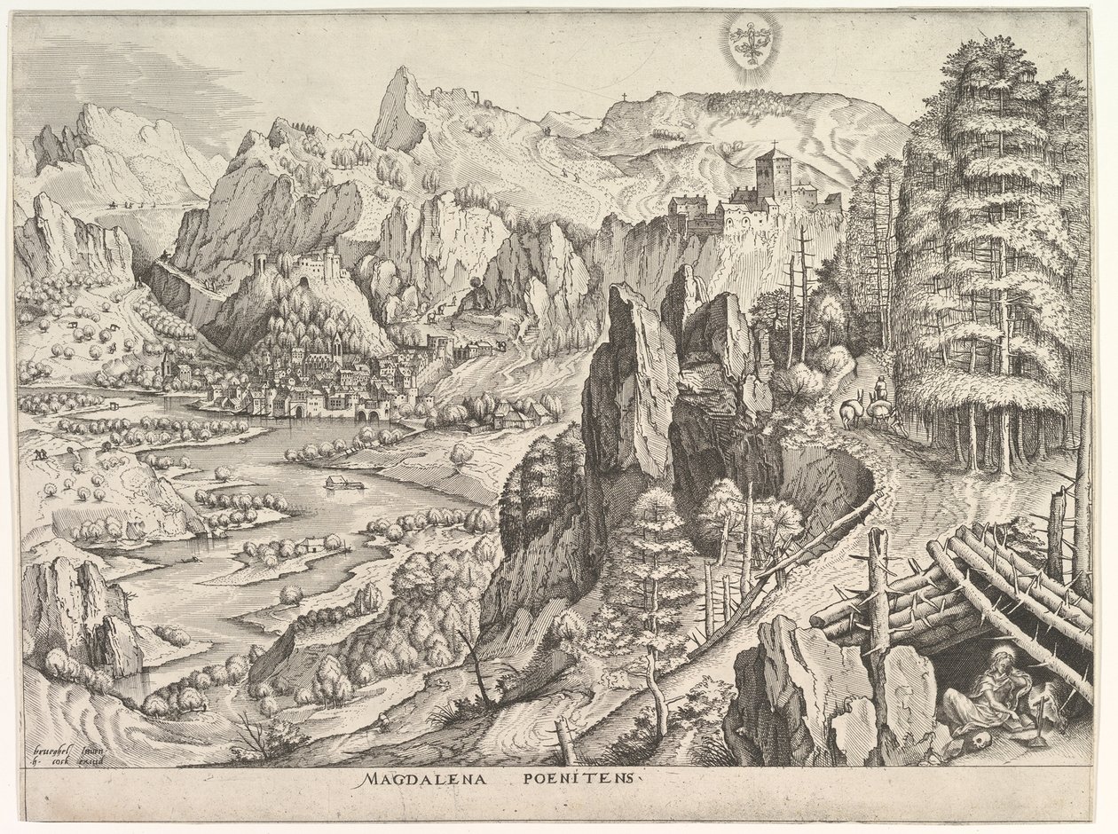 La Maddalena penitente Magdalena Poenitens da I grandi paesaggi da Johannes van Doetecum I