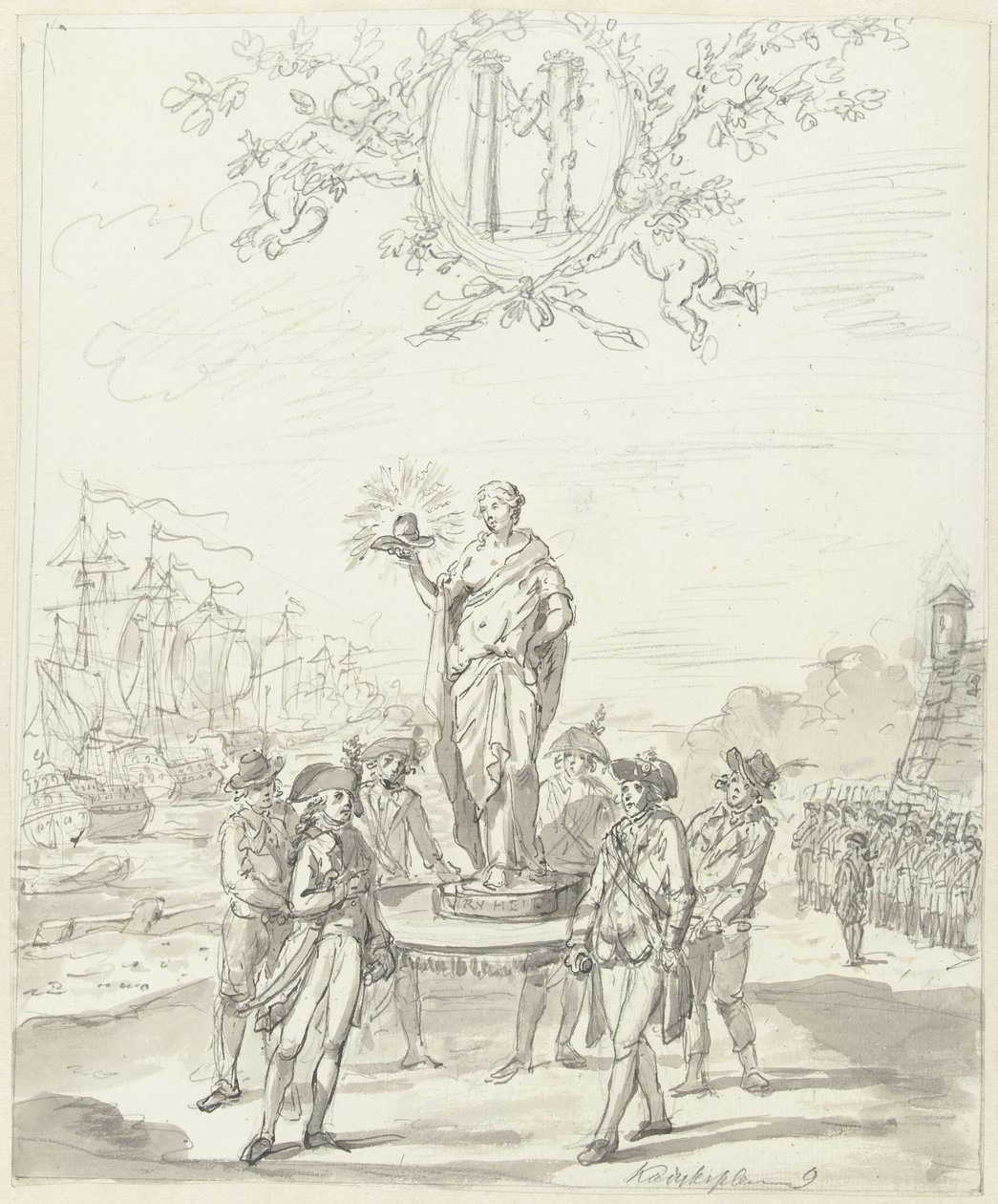 Armamento Generale, decorazione al Kadijksplein, 1795 da Johannes van Dregt (rejected attribution)