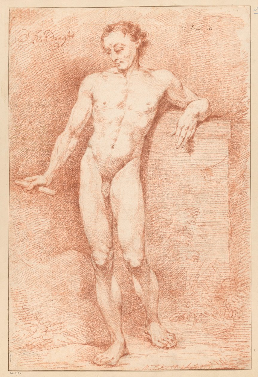 Nudo maschile in piedi, visto di fronte (3° premio 1768) da Johannes van Dregt