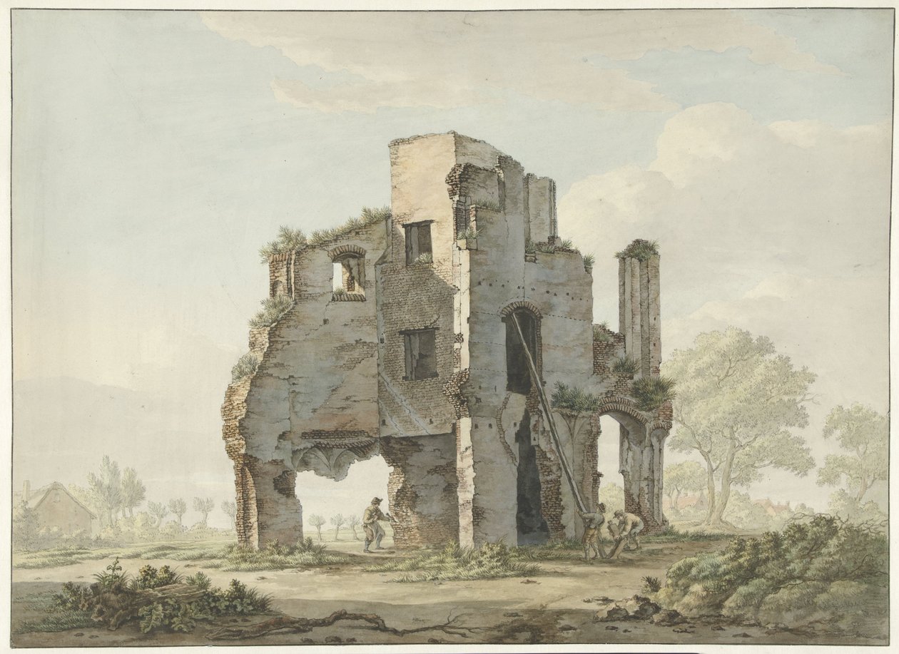 La demolizione delle rovine dell
