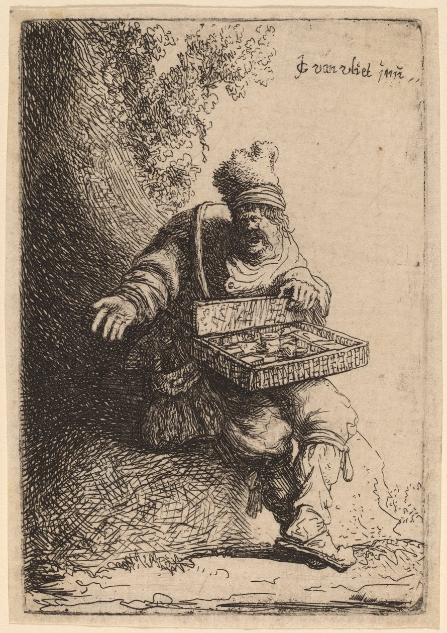 Il venditore ambulante da Johannes van Vliet