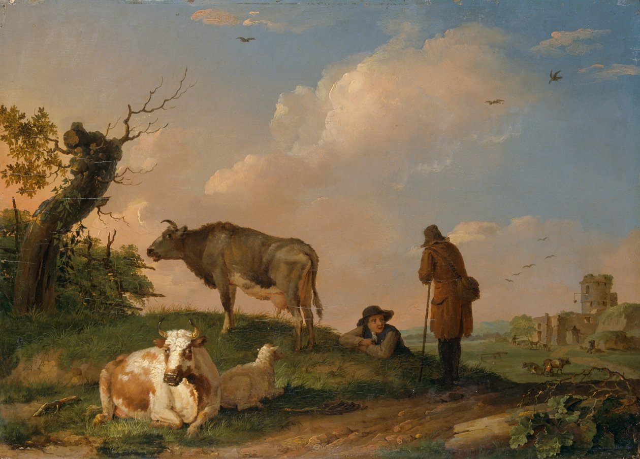 Paesaggio con bestiame da Johannes van der Bent