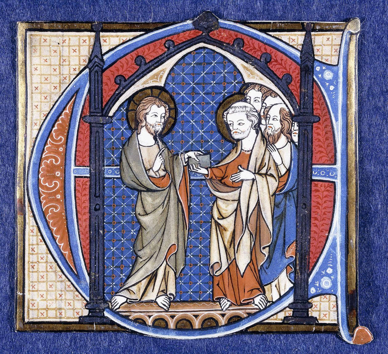 Cristo presenta la missione a San Pietro, c.1320 da Johannes von Valkenburg