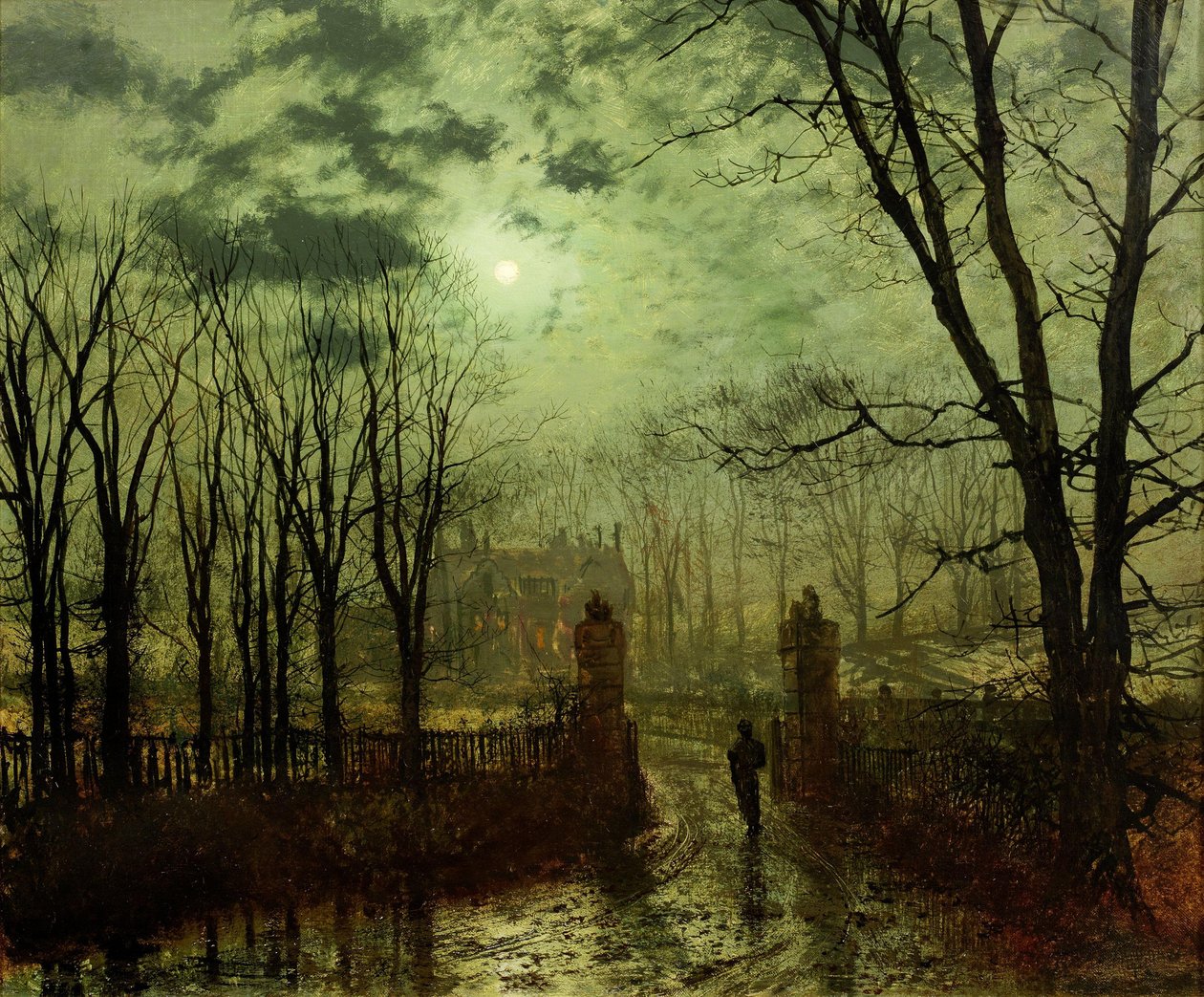 Al cancello del parco da John Atkinson Grimshaw