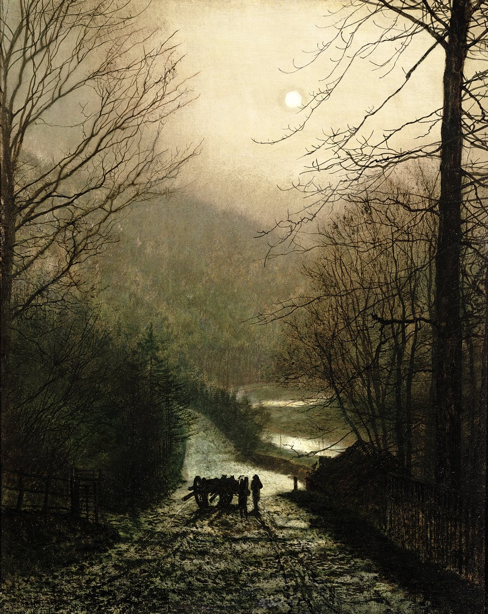 Il carro del legname da John Atkinson Grimshaw
