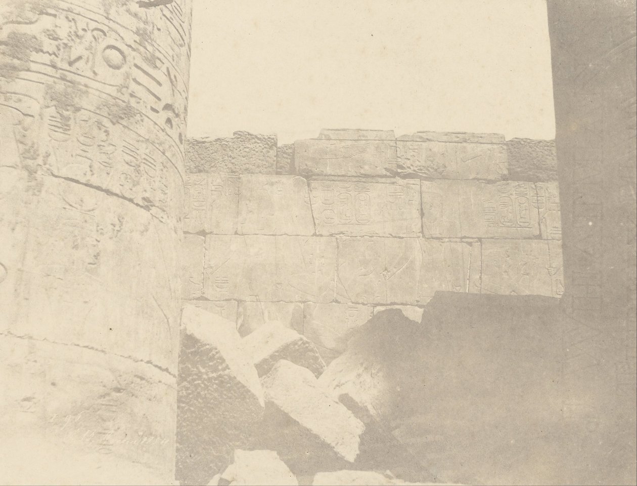 (Karnak, Sala Ipostila, Muro del Nord (Faccia Interna)) da John Beasly Greene