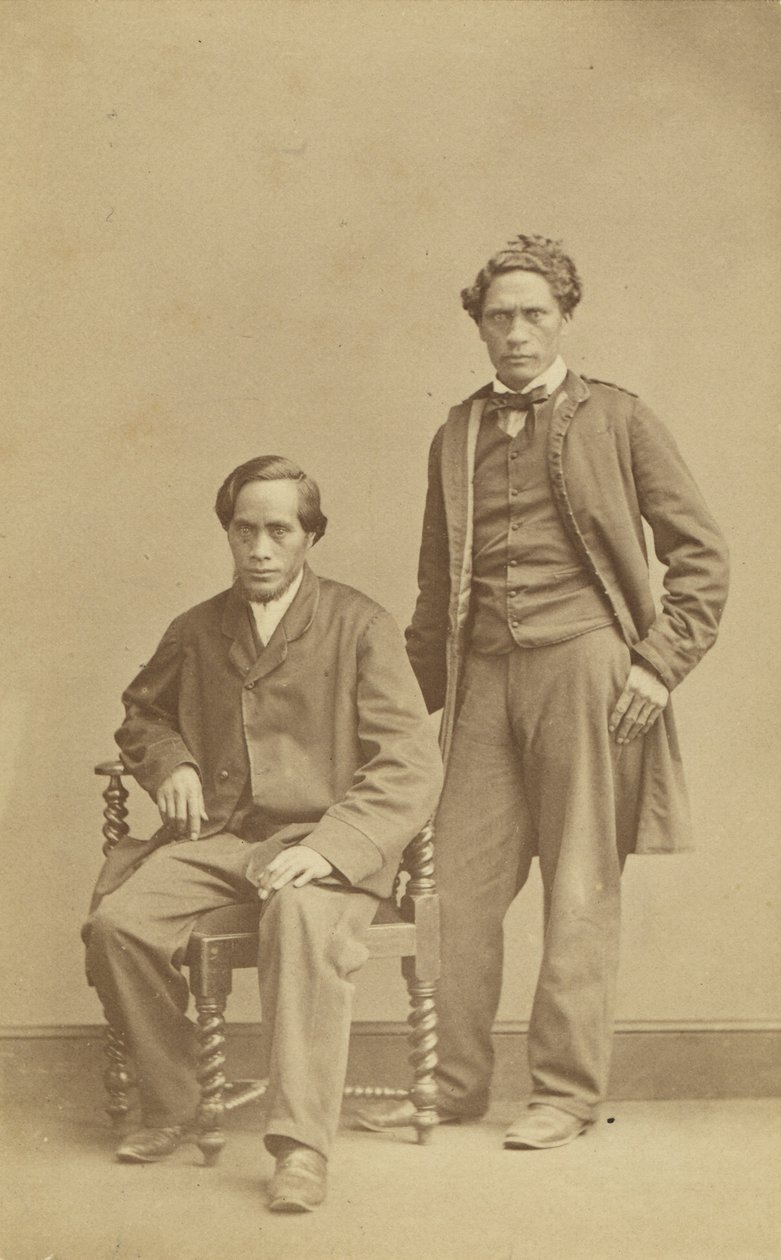 Raihana Tukarawa e Paratene te Manu, c.1863 da John Beattie