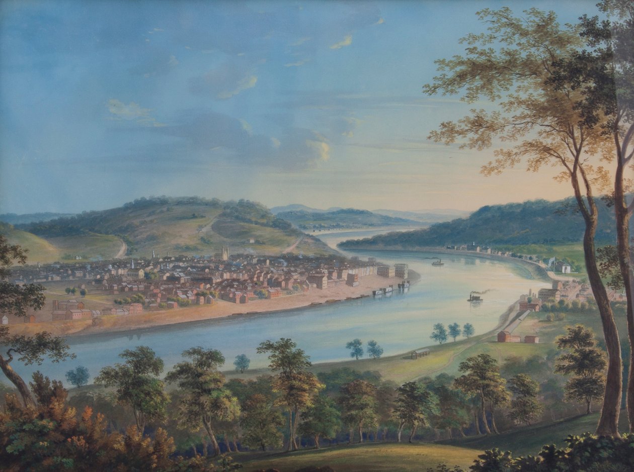 Veduta di Cincinnati da Covington da John Caspar Wild