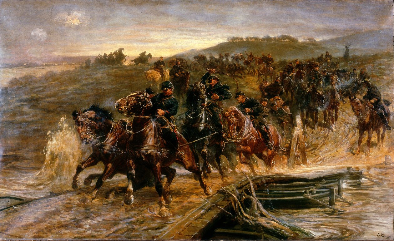 Artiglieria francese che attraversa l