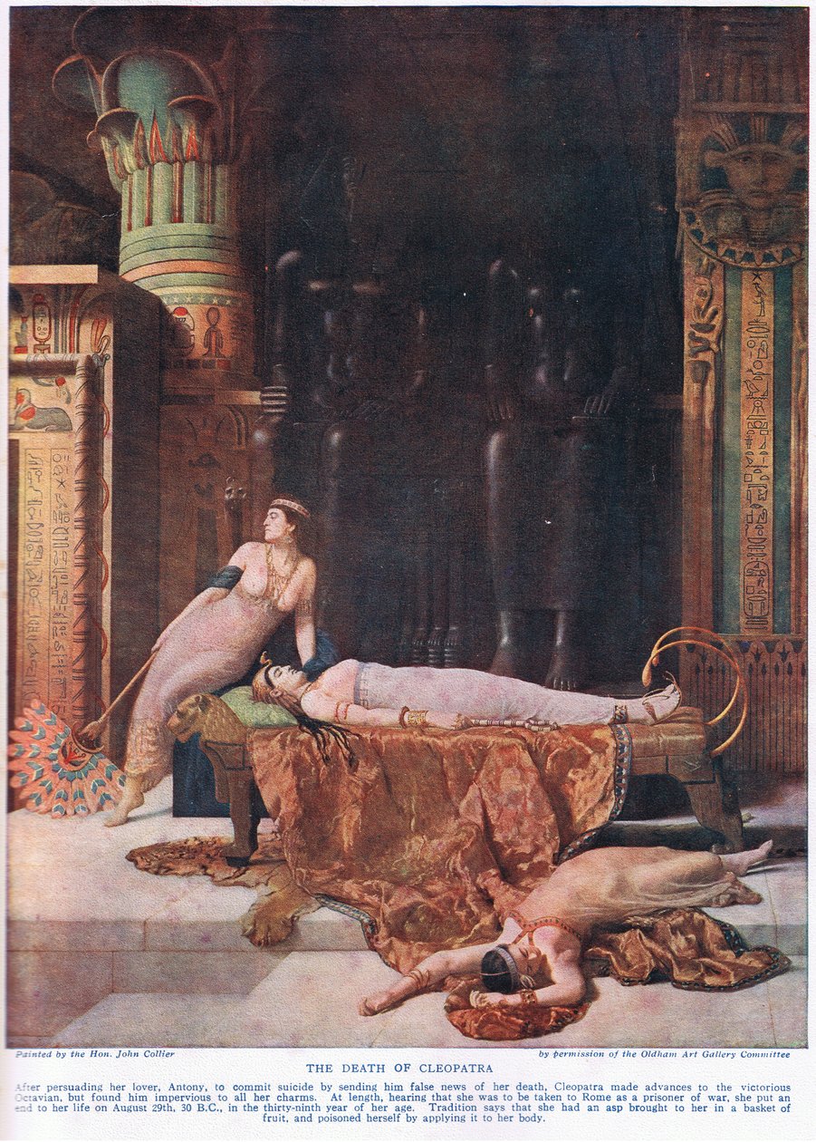 La morte di Cleopatra, c.1920 da John Collier