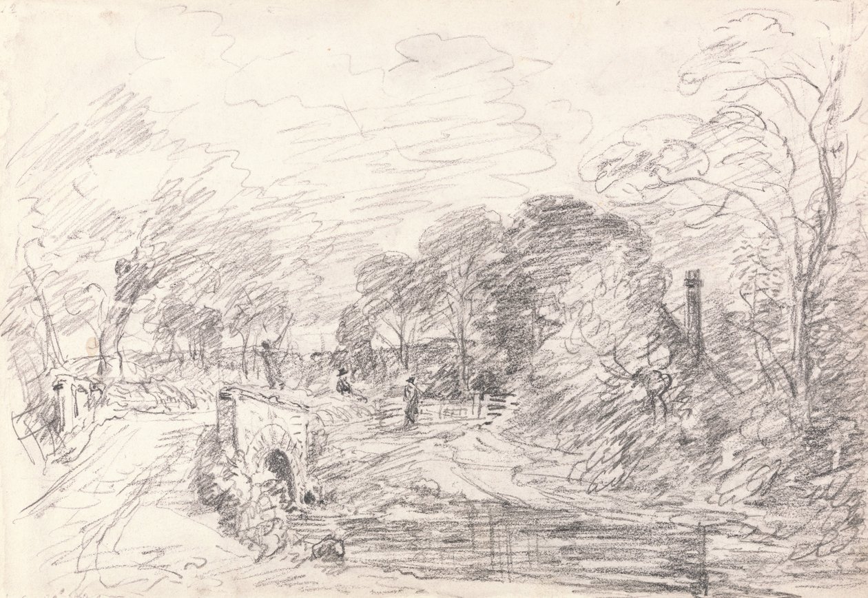 Un ponte vicino a Salisbury Court, forse Milford Bridge da John Constable