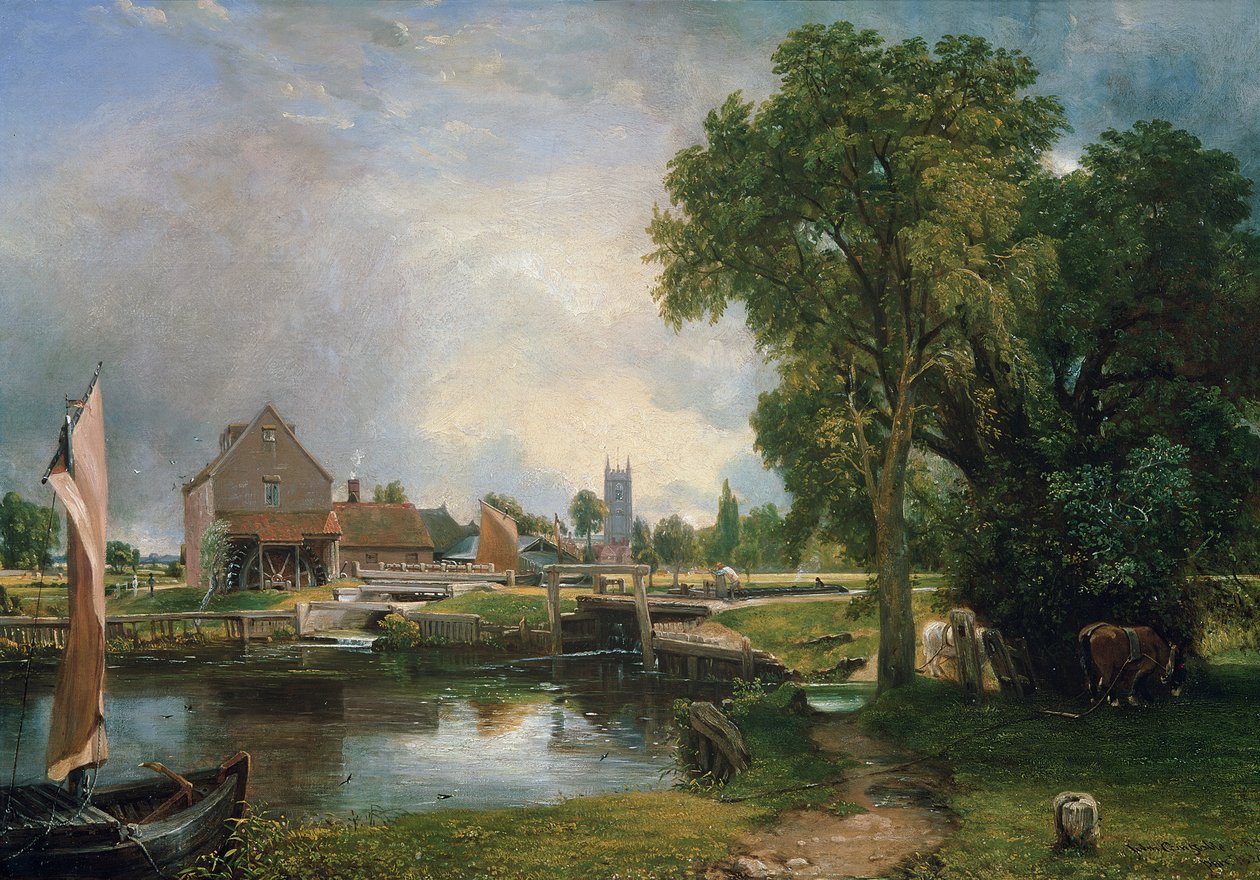 Dedham Lock e Mulino, 1820 da John Constable