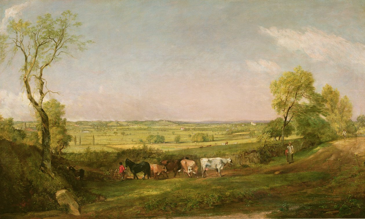 Dedham Vale: Mattina, c.1811 da John Constable