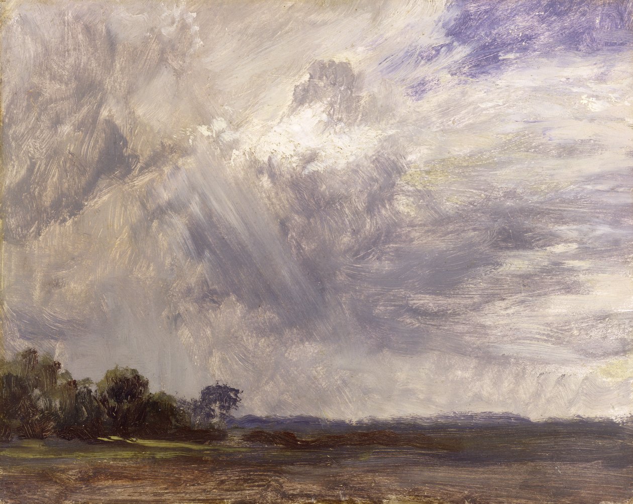 Paesaggio con cielo grigio ventoso, c.1821-30 da John Constable