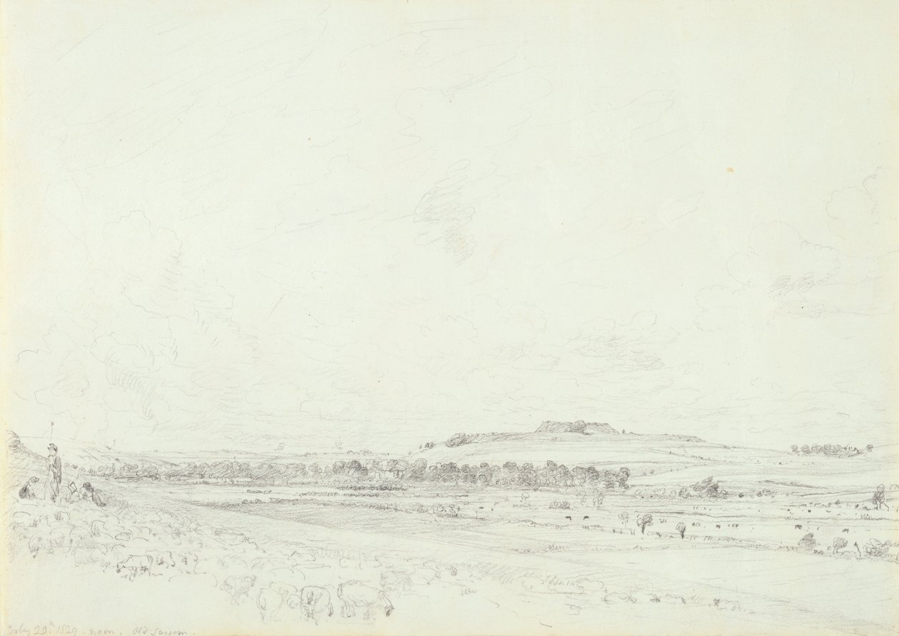 Old Sarum a mezzogiorno, 1829 da John Constable