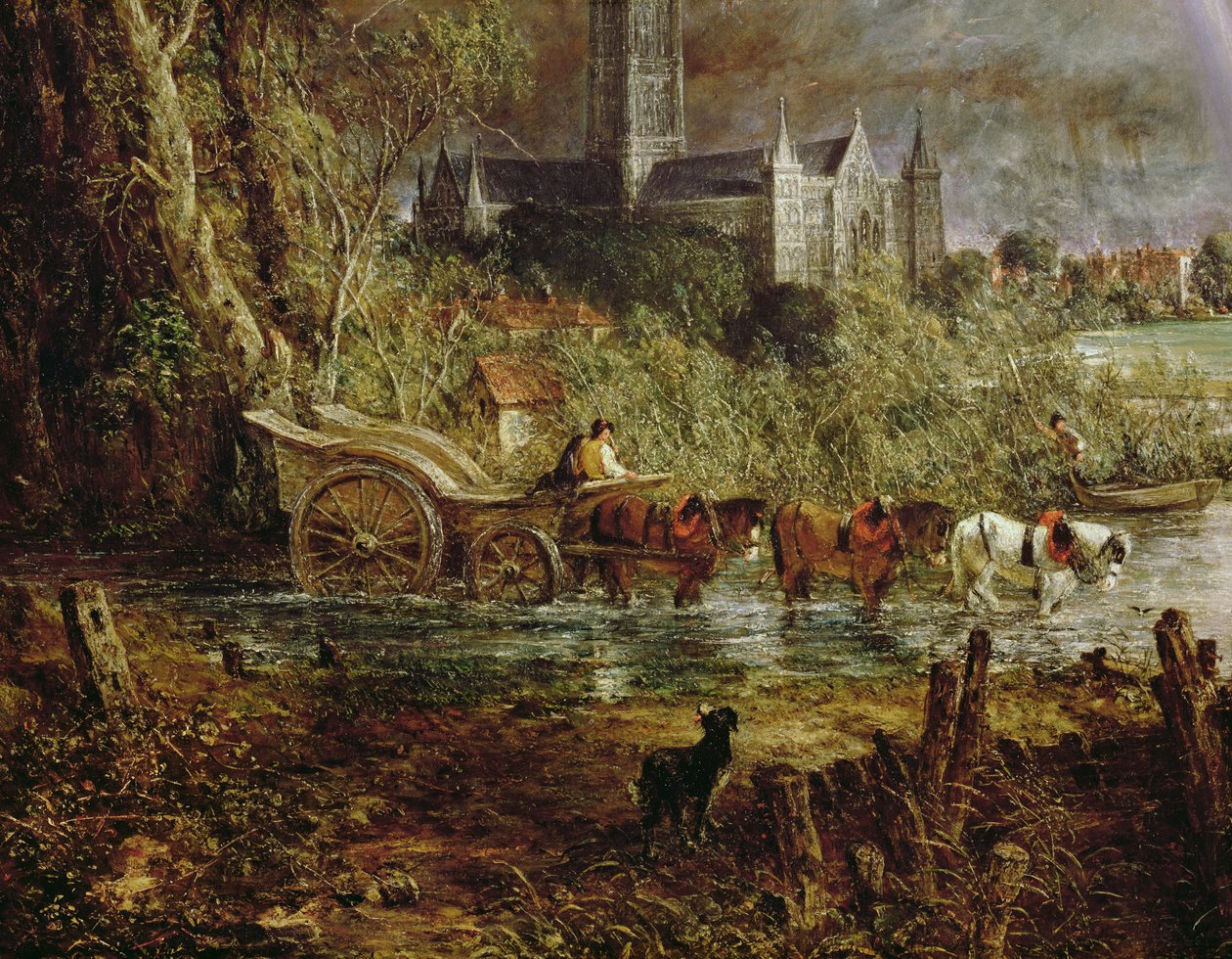 Cattedrale di Salisbury dai prati (dettaglio) da John Constable