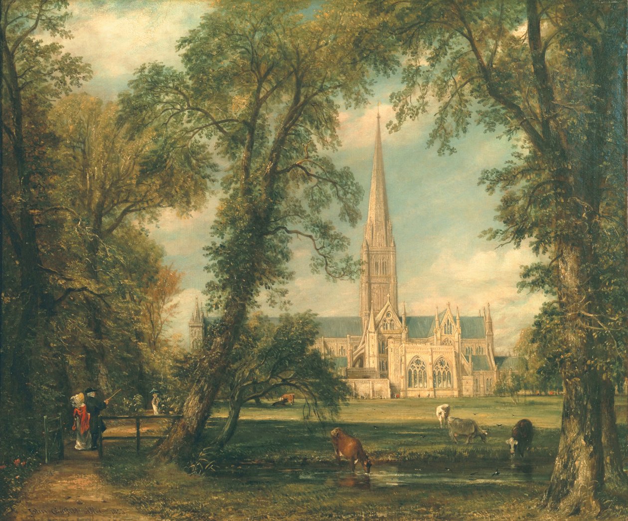 Cattedrale di Salisbury dai terreni del vescovo, 1823-26 da John Constable