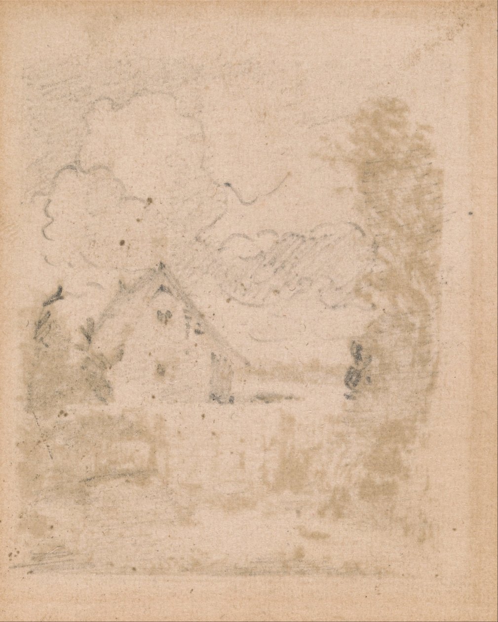 Studio per Cottage in un campo di grano, East Bergholt da John Constable
