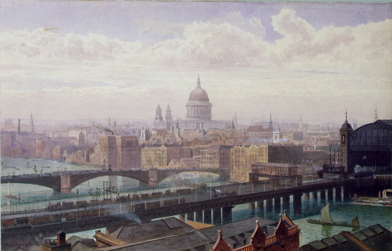 Veduta di Londra con St Paul