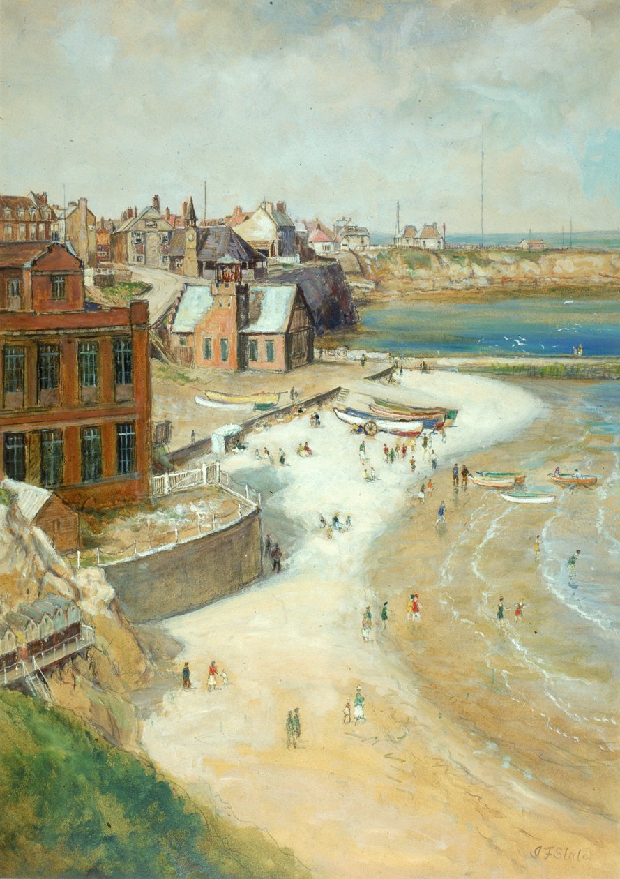 Cullercoats, Northumberland, 1910 da John Falconar Slater