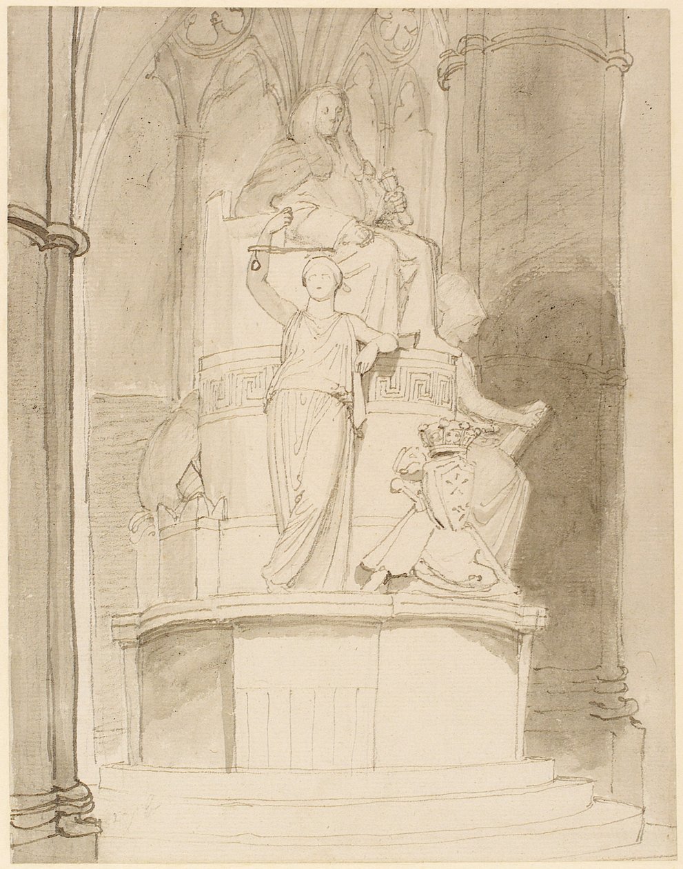 Progetto per il monumento di Lord Mansfield, Abbazia di Westminster da John Flaxman
