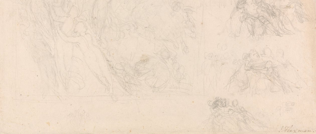 Foglio di studi di figure per l