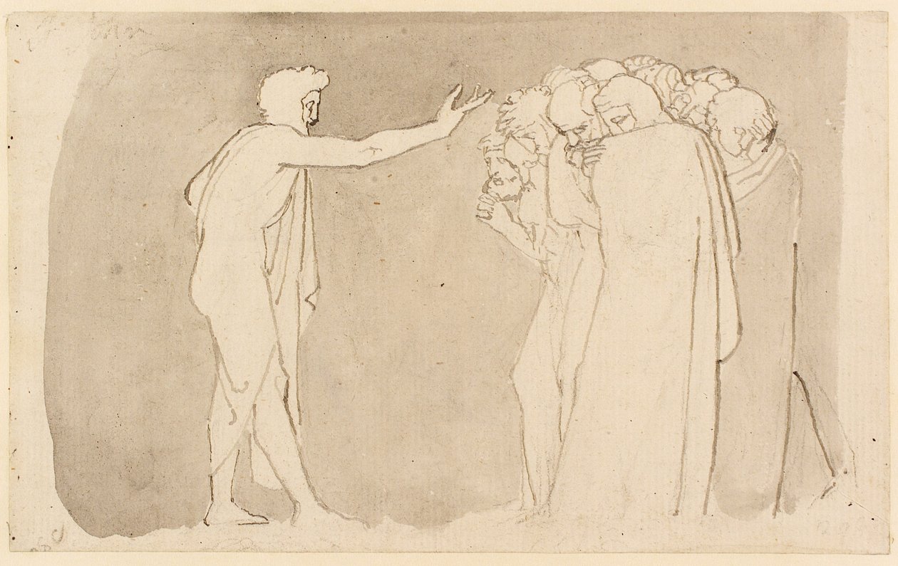 San Giovanni Battista predicante da John Flaxman