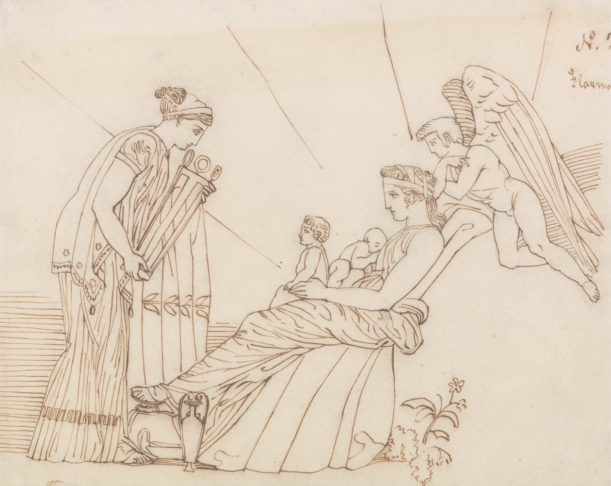 A Febo alla sua nascita, da Eschilo, Furie da John Flaxman