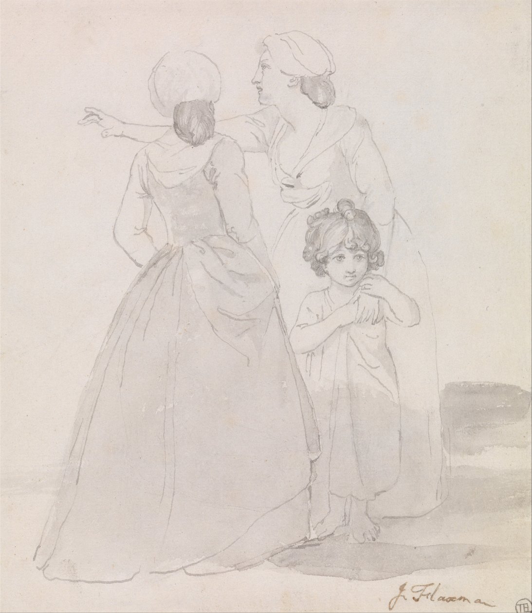 Due donne e un bambino da John Flaxman