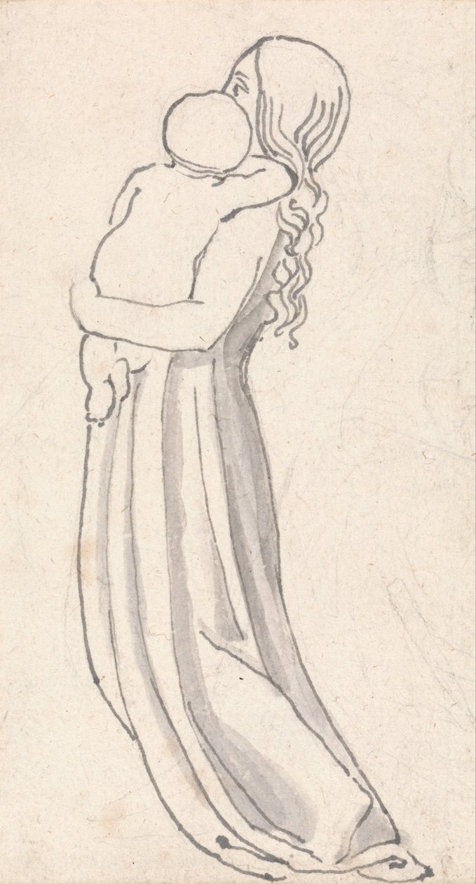 Donna che porta un bambino in braccio da John Flaxman
