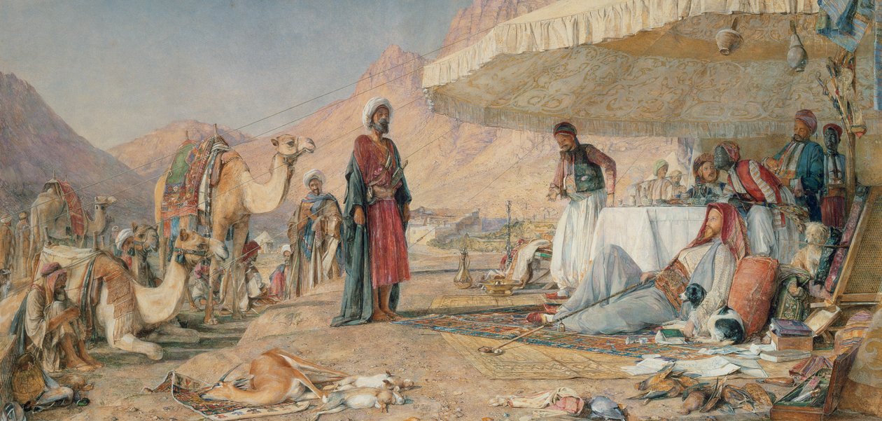 Un accampamento franco nel deserto del Monte Sinai da John Frederick Lewis