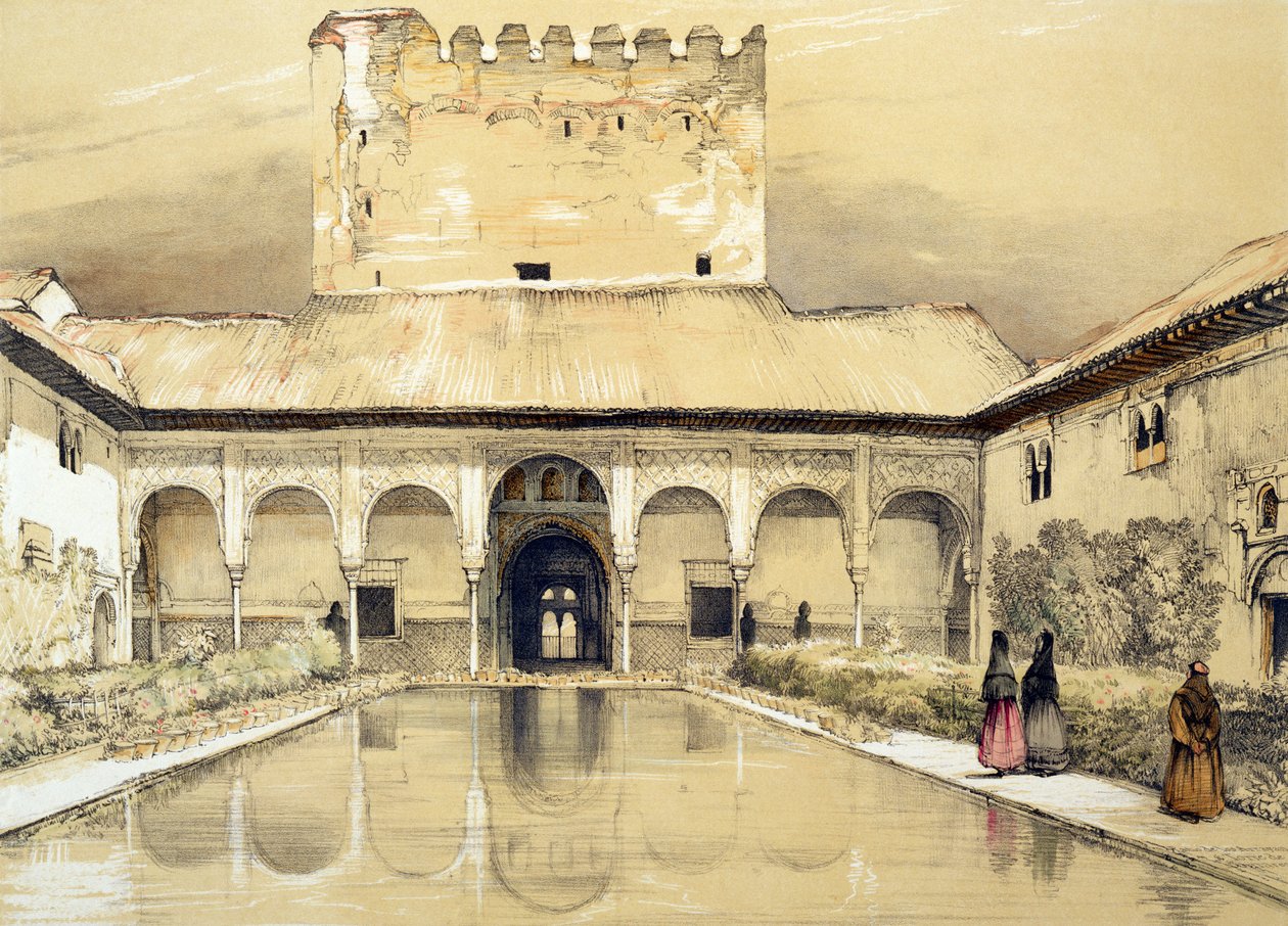 Corte dei Mirti (Patio de los Arrayanes) e la Torre di Comares, da 