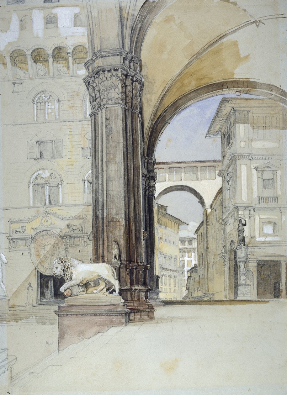 Firenze: Il Palazzo Vecchio e gli Uffizi da John Frederick Lewis
