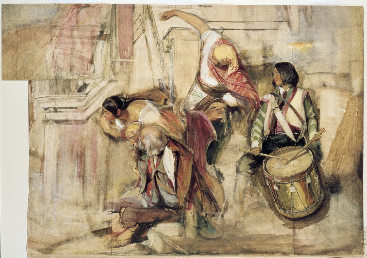 Studio per la proclamazione di Don Carlos da John Frederick Lewis