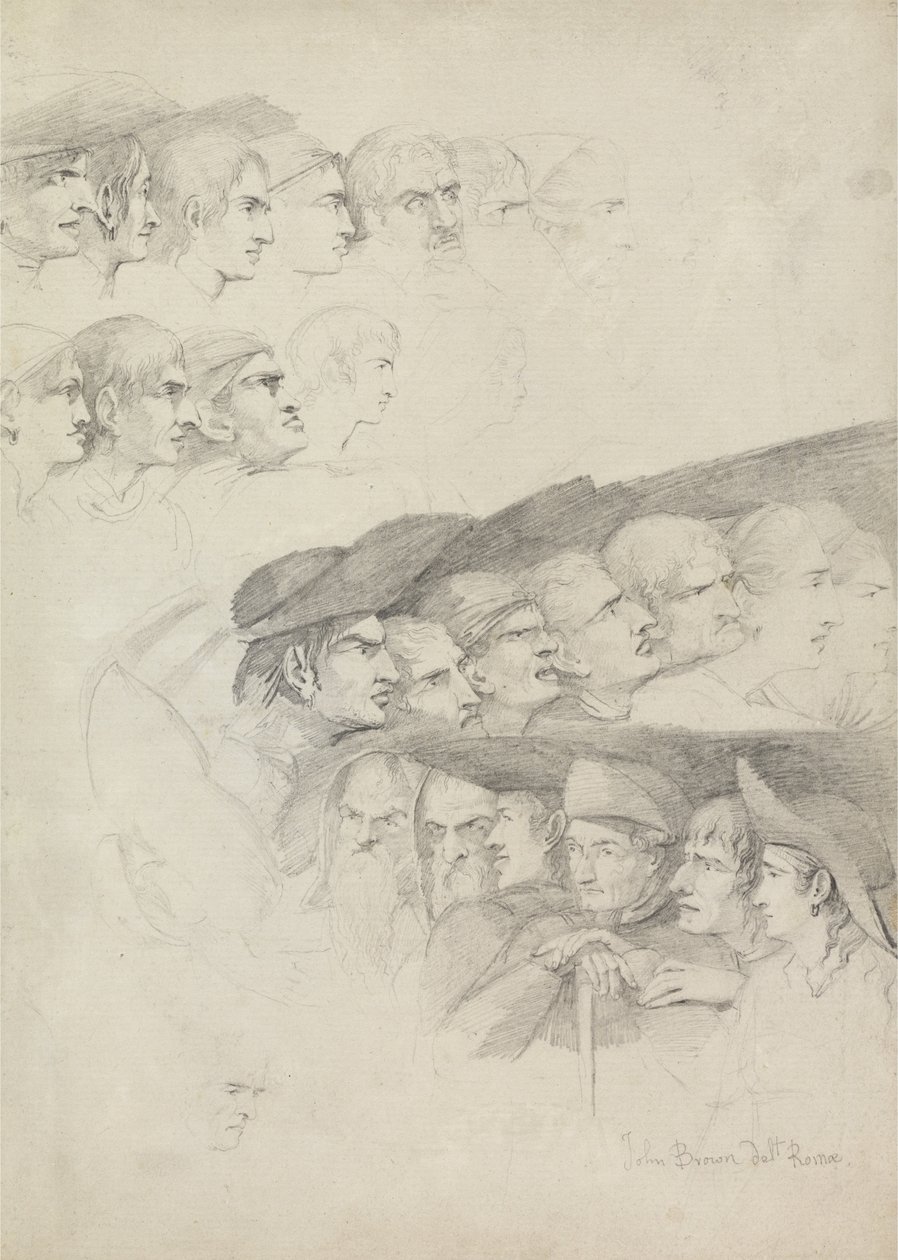 Studi di file di spettatori da John George Brown