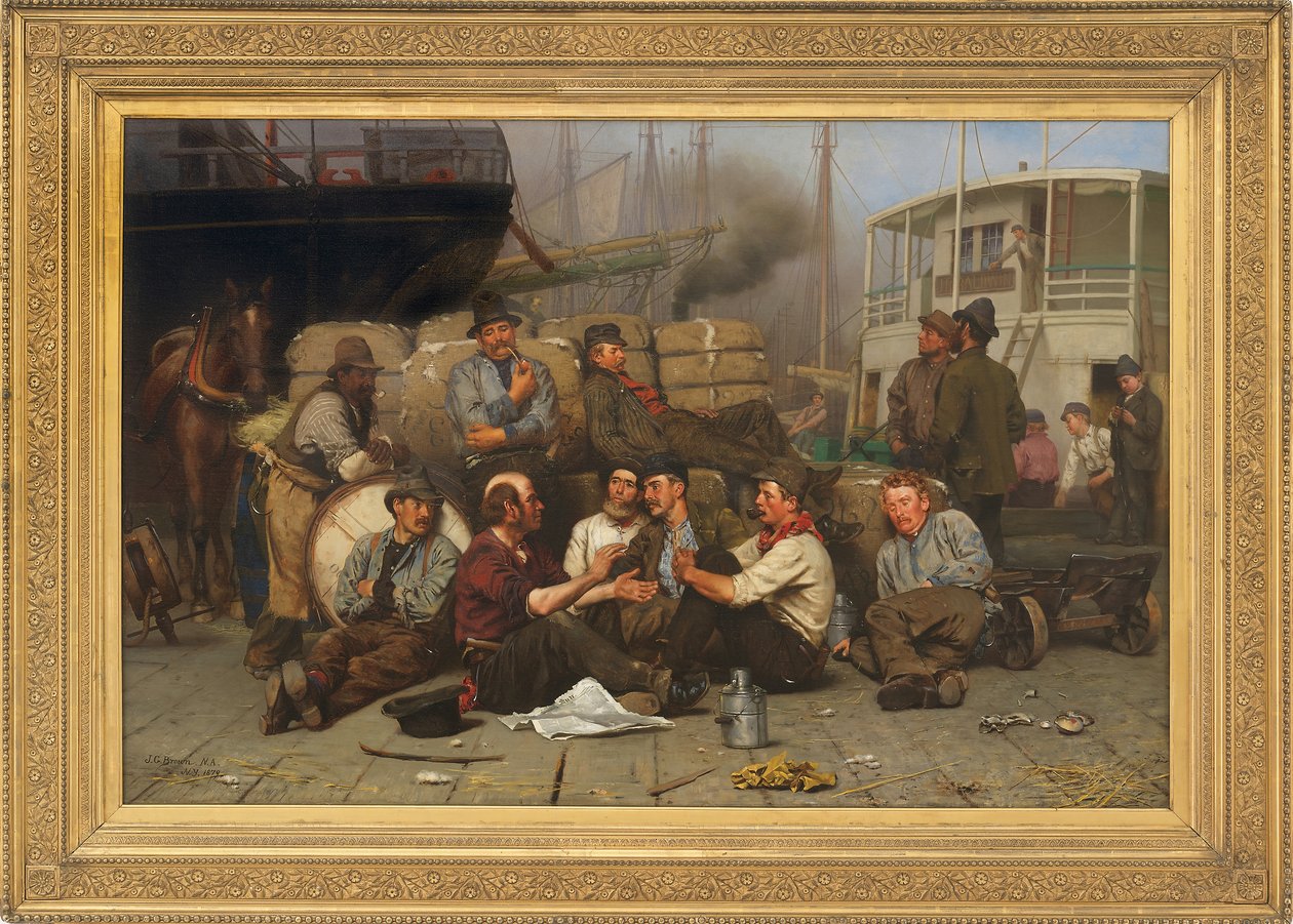 Il mezzogiorno dei portuali, 1879 da John George Brown