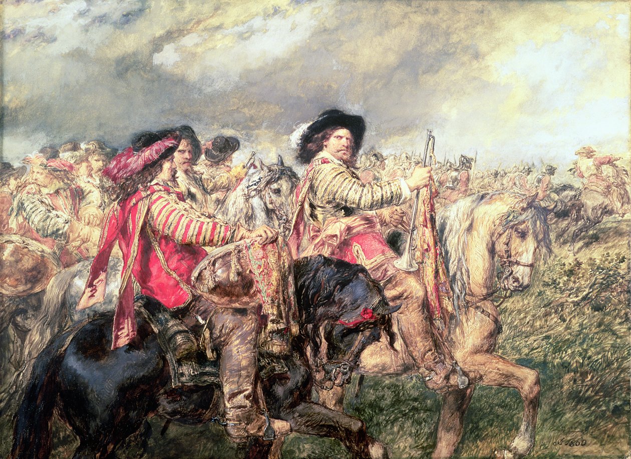 Dopo la battaglia di Naseby nel 1645 da John Gilbert